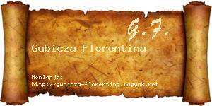 Gubicza Florentina névjegykártya